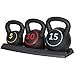 Pro 3-Piece Kettlebell Set Fitness Strength Training Exercise With Base Rack