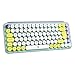 Produktbild Logitech POP Keys Mechanische kabellose Tastatur mit anpassbaren Emoji-Tasten, Skandinavisches QWERTY-Layout - Grün/Lila