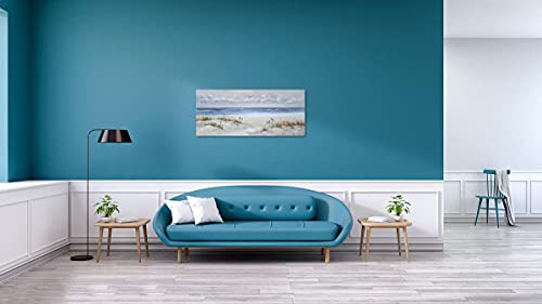 Yihui Arts Beach Canvas Wall Art With Textured Beautiful Ocean Paintings Modern Abstract Coastal Artwork With Happy Bird Picturs For Living Room Bedroom Kitchen Decor #TOP7
