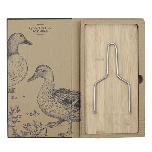 AltoBuy Coffret Découpe Foie Gras avec Lyre et Planche Bois - HATEA