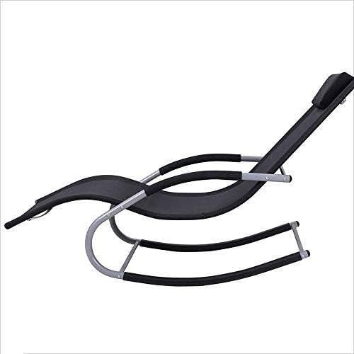 Sun Lounger Garden Chairs Patio Reclining Chairs Aluminum Alloy Rocking Chair Recliner Sofa Chair with Armrests Modern Casual Chair for Lunch Break Home Balcony Lazy Rocking Chair Sun Lounger Chair