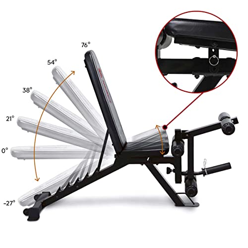 Marcy UB9000 Adjustable Utility Bench Incline Decline Leg, view 4