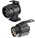 SPARKMOTO Adaptador de remolque de 13 a 7 pines y kit adaptador de 7 a 13 pines, adaptador de coche a colgante para coche, adaptador de portabicicletas, adaptador de enchufe de remolque con tapa (B)