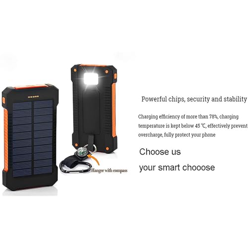 Banco de energía solar 8000mAh impermeable cargador rápido doble USB exterior 4
