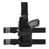 Left Handed Universal Drop Leg Gun Holster fit Guns with Opt...