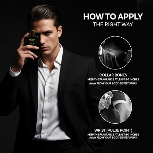 Image of Bellavita Luxury CEO MAN Eau de Parfum | 100 ml (3.4 fl.oz.) | Perfume for Men | Mandarin, Lemon, Lavender, and Vetiver Notes | Long Lasting Men's Fragrance | Gift for Father's Day