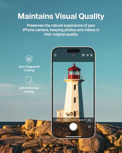 Image of Belkin Tempered Glass Camera Lens Protector for Apple iPhone 15 Pro, 15 Pro Max - Case-Compatible Tempered Glass Lens Cover, Apple iPhone Accessories - 2-pack