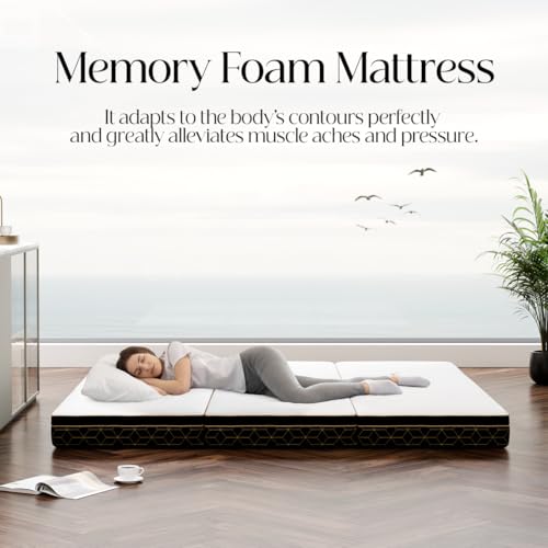 Image of GEMBED Tri Folding Mattress Twin Size - 2Inch Foldable Floor Sofa Bed