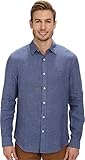 Perry Ellis Men's Rolled-Sleeve Solid Linen Shirt