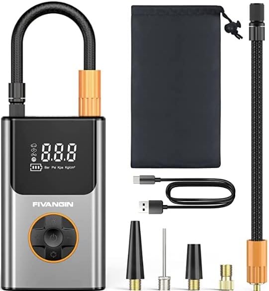 TeamSky 空気入れ 電動 電動空気入れ 自転車空気入れ 空気圧指定可 自動停止保護 空気抜き機能 大容量バッテリー USB充電