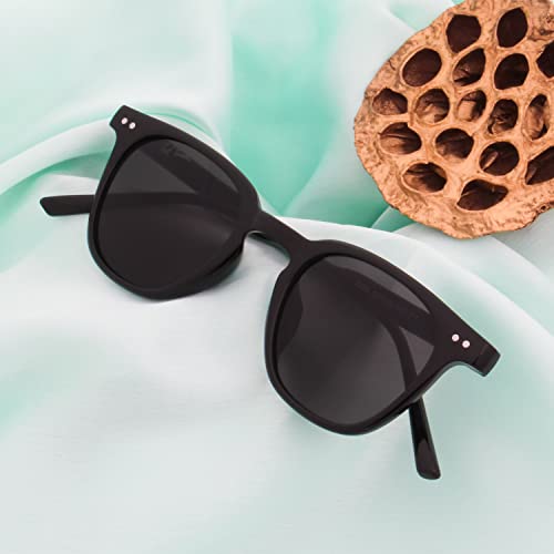 Image of Ted Smith Men's Women's UV Protection Acetate Square Sunglasses