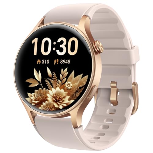 Smart Watch for Women, Answer/Make Call, 1.32” AMOLED Ultra-Clear Screen Fitness Tracker with Heart Rate/Sleep/SpO2 Monitor, Smartwatch for iPhone/Samsung/Android, 110+ Sport Modes, 3ATM Waterproof