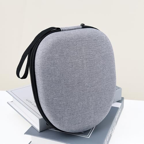 Kopfhörer Tasche Over Ear, Headset Hartschalen Aufbewahrung Case Ohrhörer Schutztasche Case Reisetasche Schutzhülle 21 x 18,5 cm x 6cm (grau)