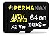 Produktbild PERMAMAX Micro SD Card Speicherkarte 64 128 GB A2 V30 U3 C10 4k für GoPro, Switch,Kamera, Handy (64 GB)