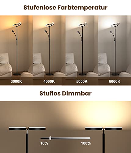 Lámpara de pie LED regulable ANTENLICHT con mando para dormitorio 2