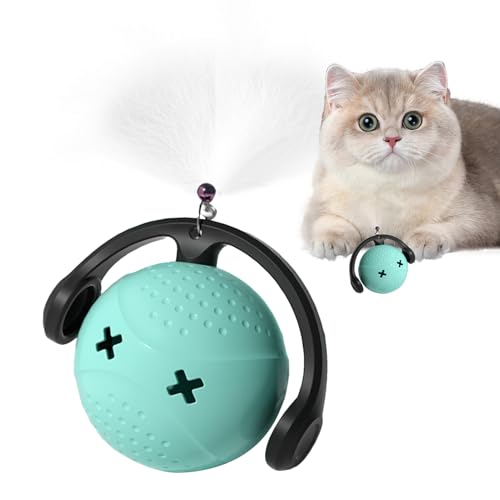 Interactive Dog Ball - Headphone Shaped Automatic Rolling Ball Toys,Multi-color Flash Puppy Cognitive Game for Indoor, Outdoor, Living Room, Bedroom