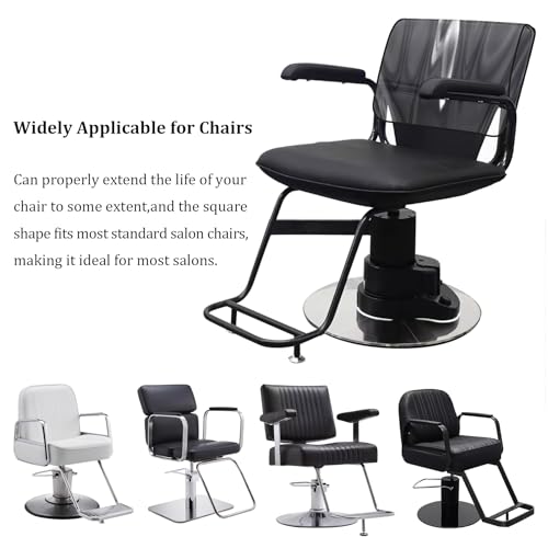 2Pcs Salon Chair Cover Protectors,Clear Square Hairdressing Chair Back Covers for Fits Most Standard Chairs,Reinforced Precision Sewn Clear Covers to Prevent Damage to Spa/Salon Chairs (2) - Thumbnail 5