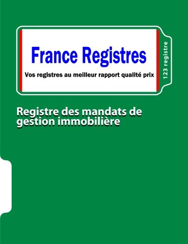 By 123 Registre Registre Des Mandats De Gestion Immobiliere Pdf Epub Lire