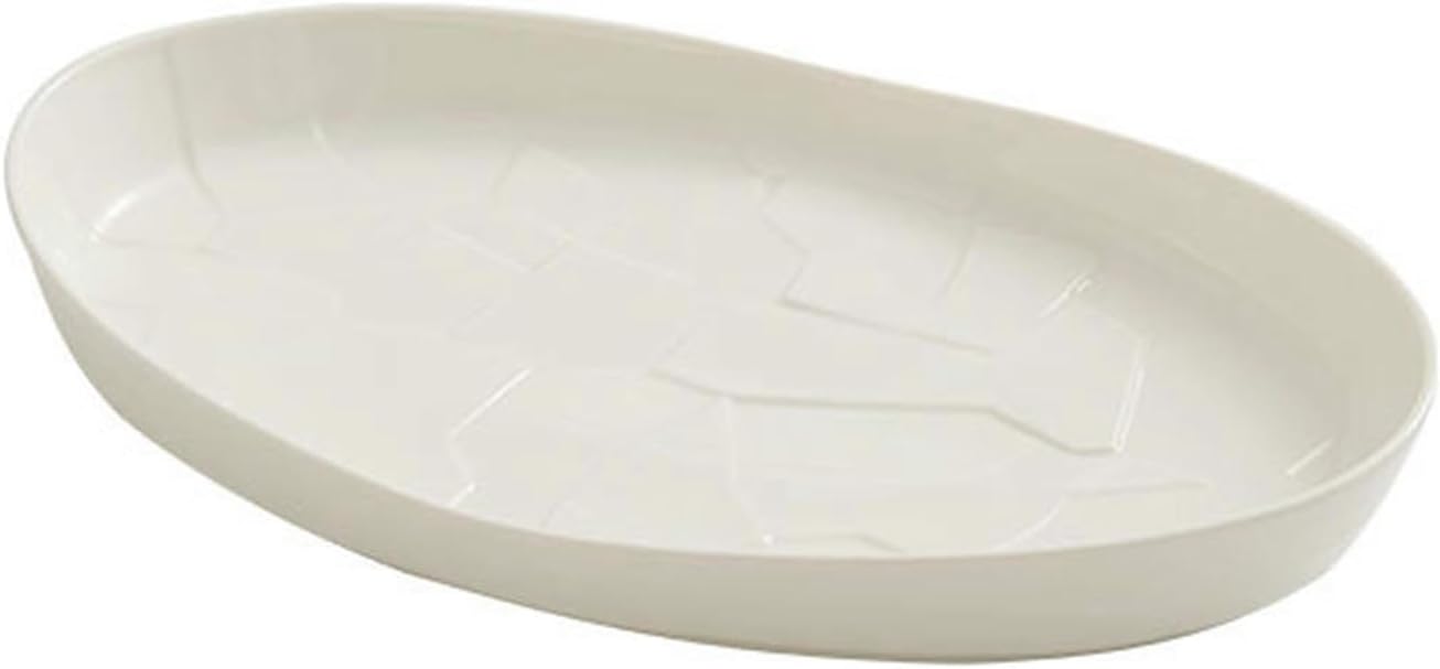 Ceramic fission pattern underglaze oval fish plate household deepening exquisite tableware -14 inches