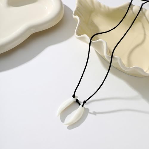 Facilier Costume Acrylic Shark Tooth Wolf Teeth Necklace for Tribal Wizard Witch Halloween Costume Cosplay Men Women3