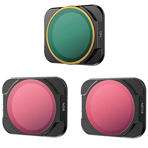 Kiowon DJI AIR 2S 専用 レンズフィルター CPL+ND8+ND16 強調 色彩効果用フィルター 保護フィルター 減光 光学ガラス 多層加工 高透過