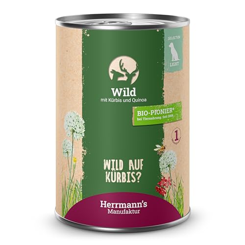 Herrmanns Hundefutter mit Wild, Kürbis und Quinoa im 12er Pack