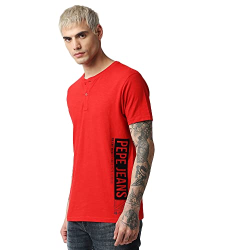 Image of Pepe Jeans Innerwear Men's Solid Slim Fit T-Shirt