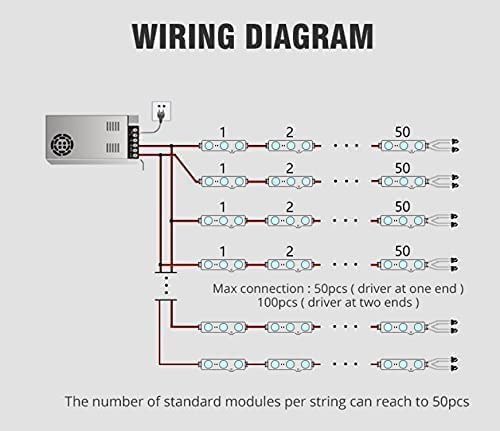 Q Qingchen Led Module Warm White 3000K 12V Dc 1.2W 25Ft 50Pcs/Chain 5630Smd Module Strip Light For Lightbox Letter Advertising Signs With Tape Adhesive Backside (100Pcs Pack) #TOP4