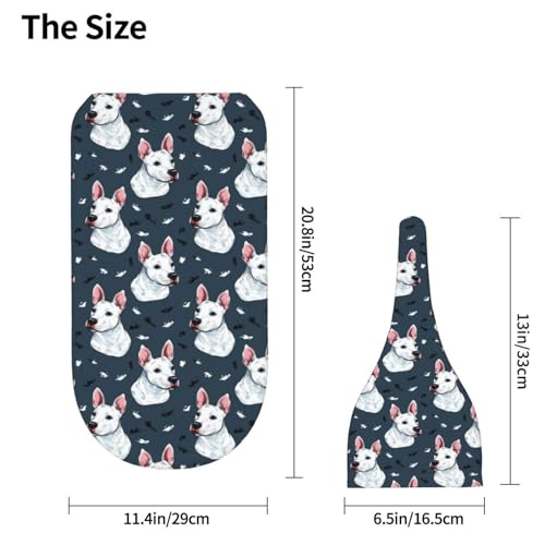 Image of Bull Terrier Dog Newborn Swaddle Blankets Hat Sets Soft Baby Receiving Blanket Swaddle Sack for Baby Shower Infant Boy Girl Gift