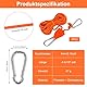 prota Abspannseile mit Seilspanner 4m, 4 Stück Reflektierend Abspannseile Seil, 4mm Leichte Abspannleine Zeltschnur Einstellbare Seilratsche mit Haken für Campingzelte Markisen Orange