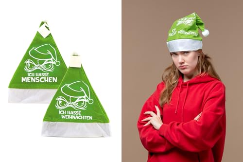 itsisa Weihnachtsmütze Muffel (2er Set) - Weihnachten, Nikolaus...