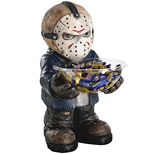 nezababy Halloween Candy Bowl Holder Horror Movie Gnomes Freddy Krueger Clown Jason Nightmare Candy Holder Container Resin (Jason)