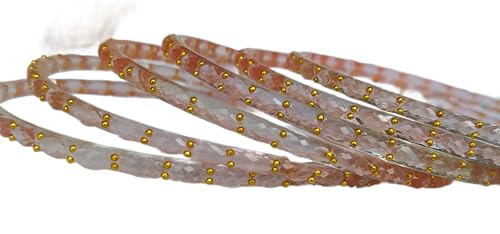 Image of JPS Plain and Glossy Finished Raindrop Glass Bangles Set for Women & Girls | Traditional Ethnic Chudi for Wedding, Party & Regular- Set of 12 Pcs of One Colour | Wedding Special