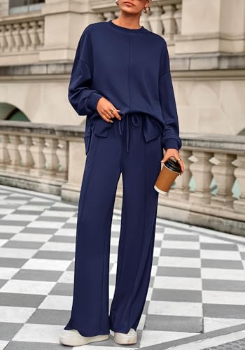BTFBM Women Fall Fashion 2025 2 Piece Outfits Sweatsuit Set Jogger Sweatpants Matching Lounge Sets Airport Tracksuit