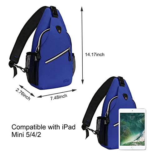 Mosiso Mini Sling Backpack,Small Hiking Daypack Travel Outdoor Casual Sports Bag, Royal Blue #TOP2