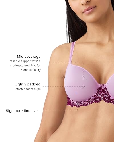 Image of Wacoal Womens Embrace Lace Lightly Padded Underwire Mid Coverage T-Shirt Bra, 853191