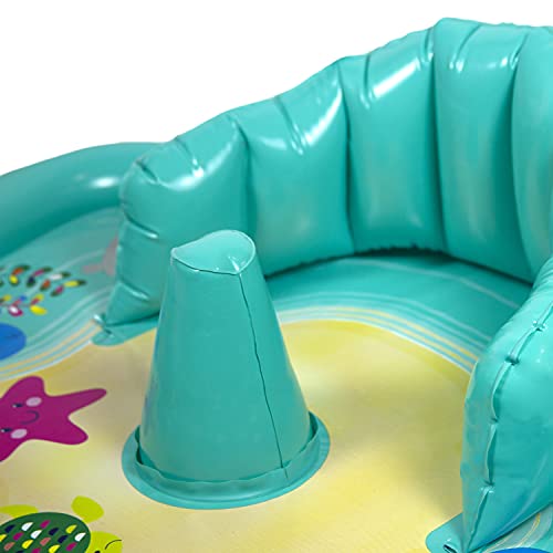 SwimSchool Baby Splash Play Mat with Adjustable Canopy – Inflatable Play Pool for Babies & Infants with Backrest – Includes Baby Water Toy Rings by SwimSchool - Image 5