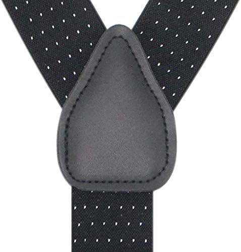 Miniatura 2 de Timiot Tirantes con botón trasero en Y de 1.4 pulgadas para hombres con elegantes extremos de botón de cuero, elásticos de larga duración, última