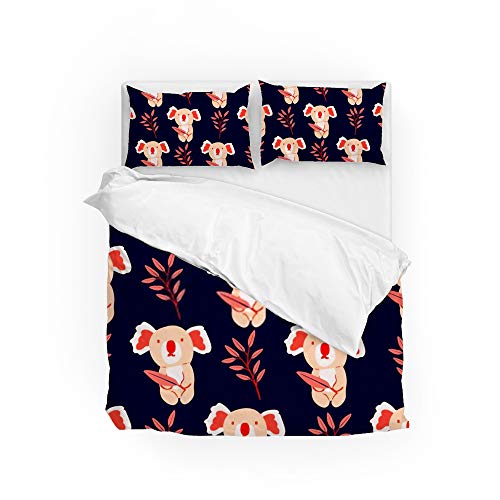 Parure de lit koala Queen Size en textile haute densité durable