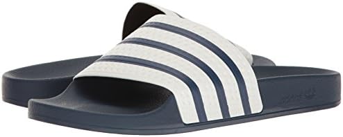 adidas Adilette White/New Navy Men's 13 | Image 6