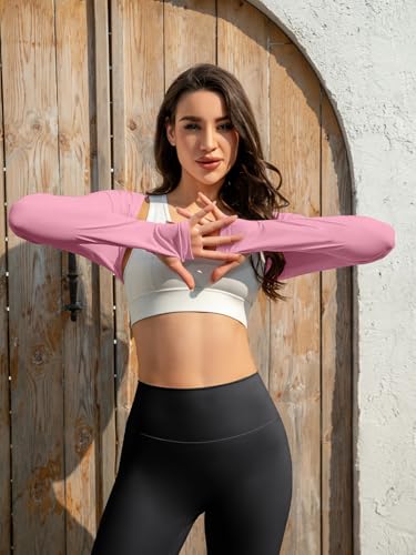 Image of Women Crop Top Long Sleeve Bolero Shrug Workout Tops Open Front Crop