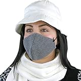 North American Health + Wellness Winter Fleece Mask Warm Face Covering, Gray