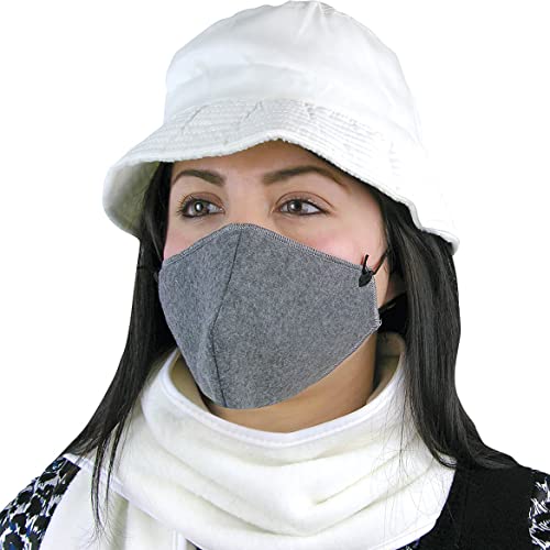 North American Health + Wellness Winter Fleece Mask Warm Face Covering, Gray