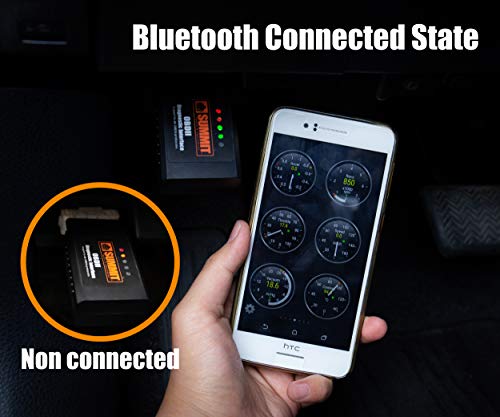 Summit Tools OBD II Car Diagnostic Code Reader with App Control - Bluetooth Scanner, CEL Checker for US Model 1996 and Newer Cars, Light Trucks, Compatible with Most Domestic Vehicles