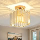 Lámpara de Techo Decorativa Moderna de Cristal Vintage, Lámpara de Techo con Pantalla de Diamante para el Hogar, Comedor,...