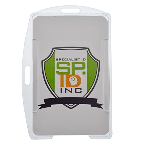 Rigid Open Faced Clear Single ID Card Holder by Specialist ID, Packaged and Sold Individually