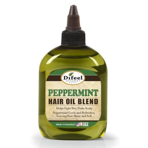 Difeel Peppermint Hair Oil Blend 7.1 Ounce - For Dry & Flaky Scalp, Cools & Refreshes Hair, Leaves...
