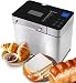 Produktbild Brotbackautomat 710W Backmeister mit Automatische Zutatenbox, 19 Programme, Edelstahl Bread Maker Vollautomatische mit 15 Stunden Timing-Funktion, Sichtfenster Silber