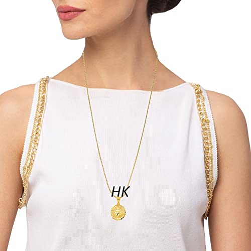 Image of Handicraft Kottage 1gm 22Ct Gold Plated chain with Pandent |latest & Stylish High Gold Plated Celebrity Inspired Gold Chain /Necklace /Jewellery Set /Fashion jewellery for Mens,Womens Girls