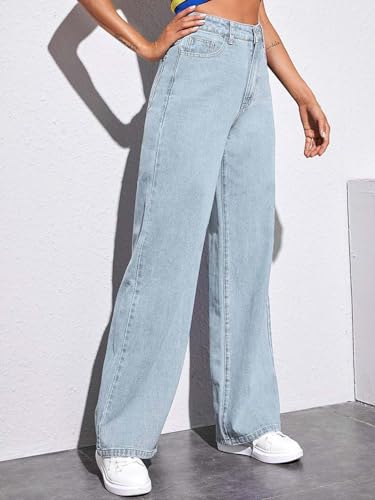 Image of KOTTY Women's Classic Straight Fit Denim Jeans -Comfort with Elegant Style